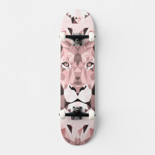 Skateboard Cabeza de León Geométrica Regal Rosa