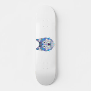 Skateboard Cabeza de lobo geométrico poligonal