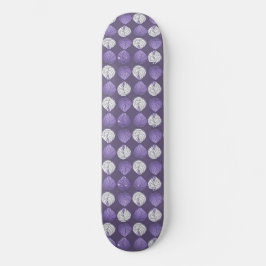 Skateboard Cabeza de pescado deja Lilac blanco negro