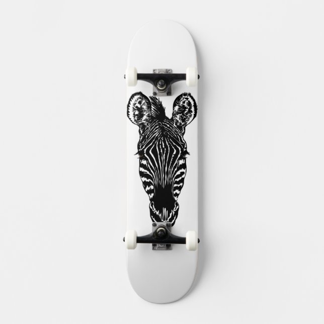 Skateboard Cabeza de zebra (Anverso)
