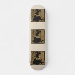 Skateboard Cabra - Ilustracion cuadrado de animales