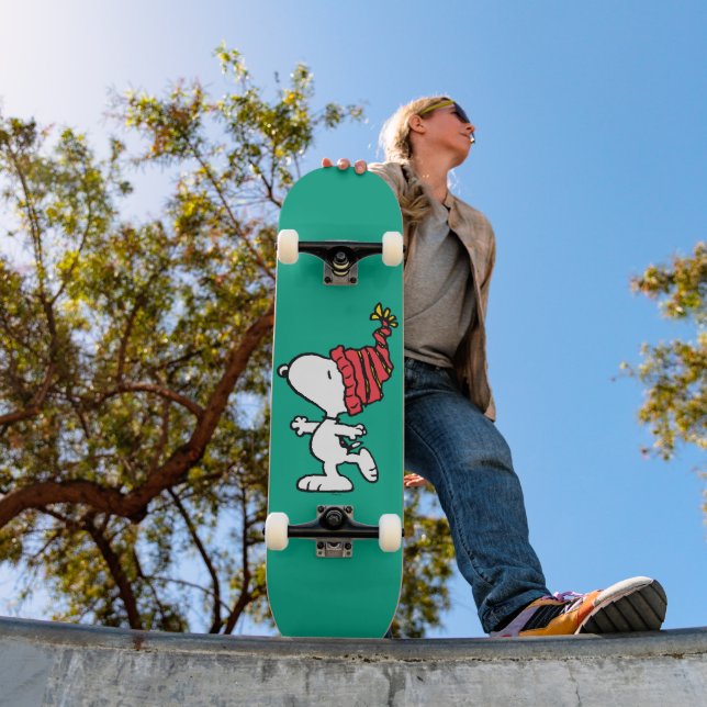 Skateboard Cacahuetes | Capa de Beanie de Invierno Snoopy (Exterior 1)