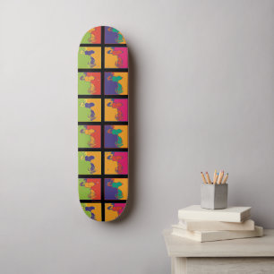 Skateboard Cacahuetes   Noopia de arte pop moderno