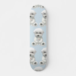 Skateboard Cachorro Abrazando su juguete