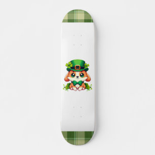 Skateboard cachorro del día de San Patricio