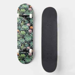 Skateboard Cactus y Suculentas Floreciendo