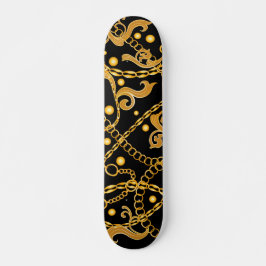 Skateboard Cadenas Doradas