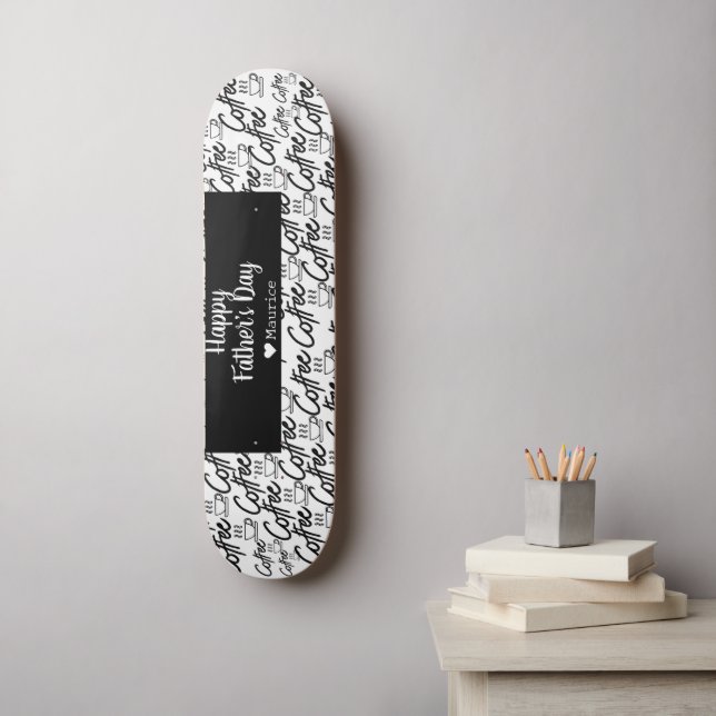 Skateboard Café Sencillo y Elegante Día del Padre Moderno (Arte de la pared)