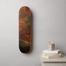 Skateboard Caída del Resumen de la Tierra Rica Profunda Otoño