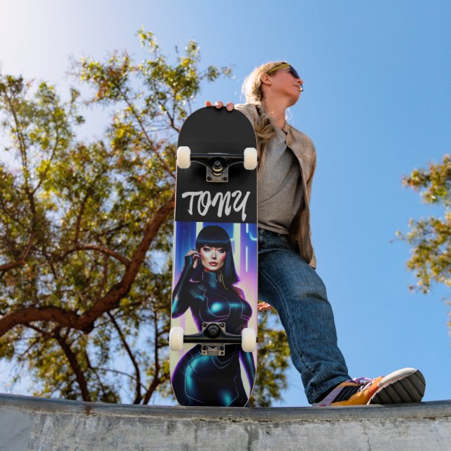 SKATEBOARD CAJA DE CURVAS SCI-FI CALIENTE PERSONALIZADA (Exterior 1)