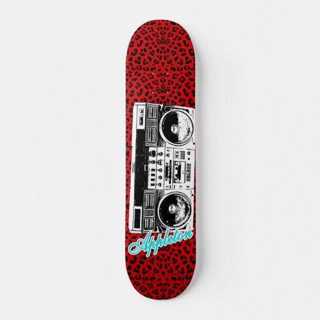 Skateboard Caja del ghetto del leapord de Appleton (Anverso )