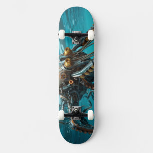 Skateboard Calamar con armadura de vapor