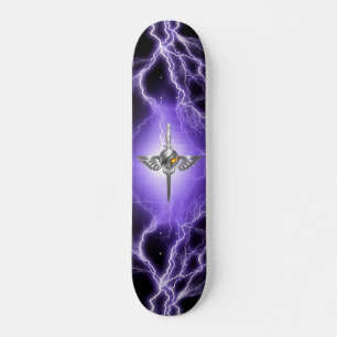 Skateboard Calavera Alada