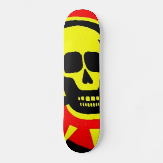 Skateboard Calavera amarilla (Anverso)
