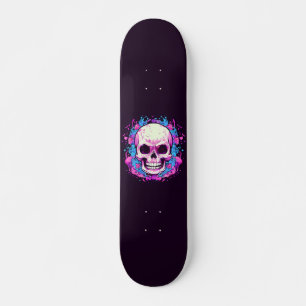 Skateboard Calavera Blanca