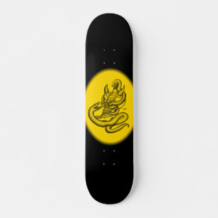 Skateboard Calavera - cabezas del diablo con serpiente