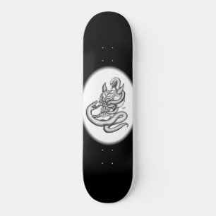 Skateboard Calavera - cabezas del diablo con serpiente