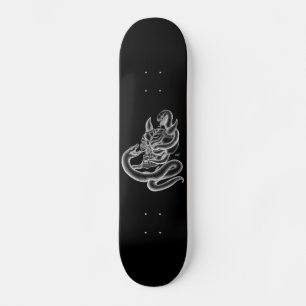 Skateboard Calavera - cabezas del diablo con serpiente