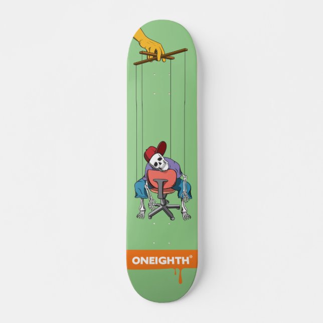 Skateboard Calavera cansada. ONEIGHTH Tokyo Original (Anverso )