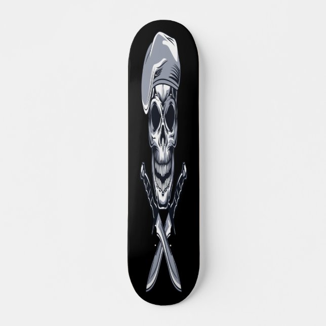 Skateboard Calavera con cuchillos (Anverso )
