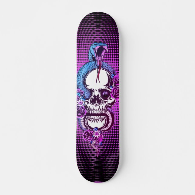 Skateboard Calavera con viper (Anverso )