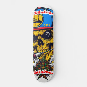 Skateboard Calavera de estado dorado hostil