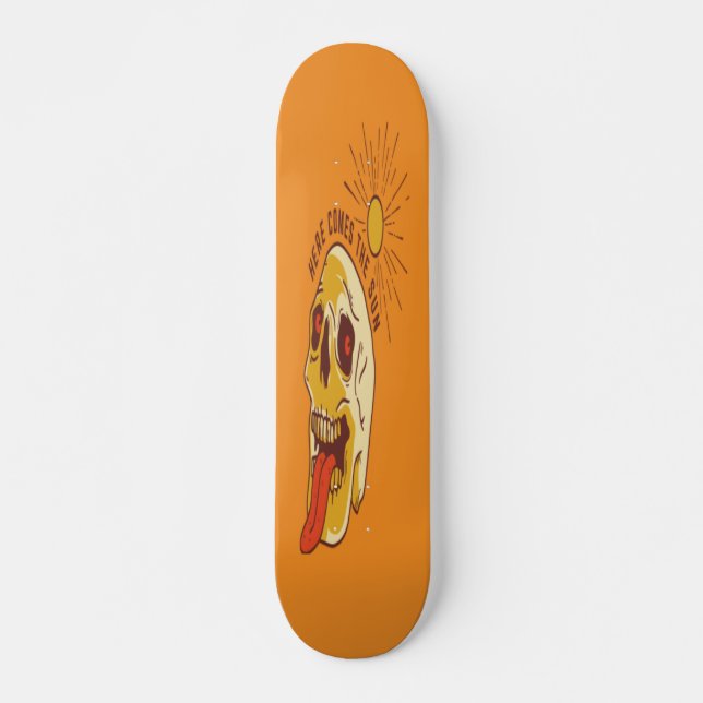 Skateboard Calavera de lengua pegada (Anverso )