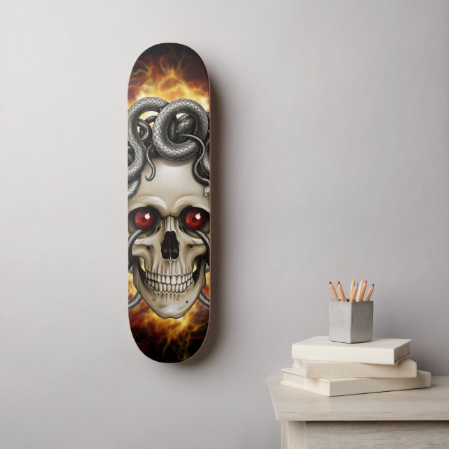 Skateboard Calavera de Medusa (Arte de la pared)