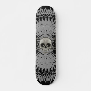 Skateboard Calavera de semitono y gráficos radiales: monopatí