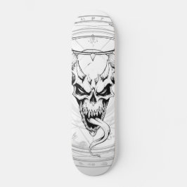 Skateboard Calavera devina de la muerte (blanca)