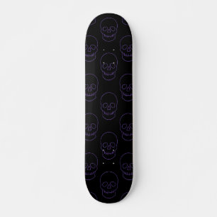 Skateboard Calavera en morado y negro