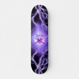 Skateboard Calavera Espadas Cruzadas