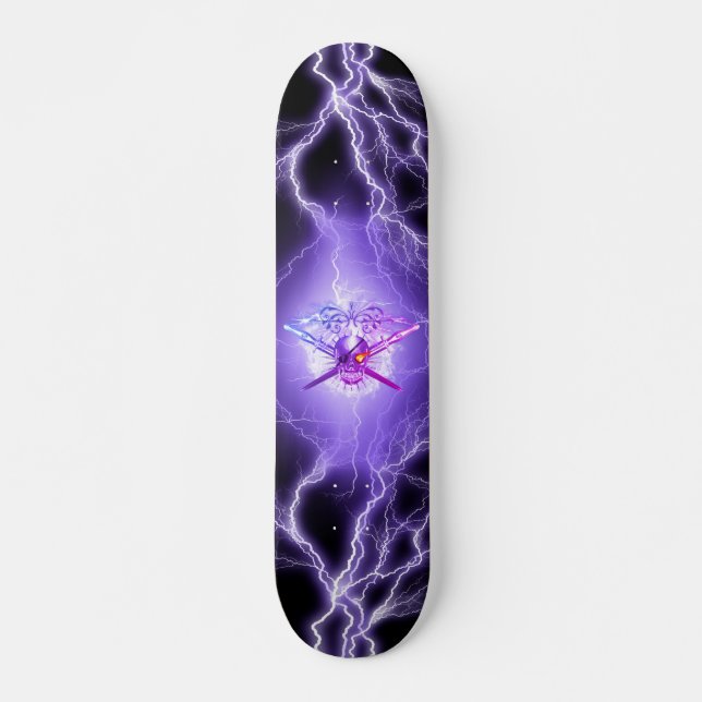 Skateboard Calavera Espadas Cruzadas  (Anverso )