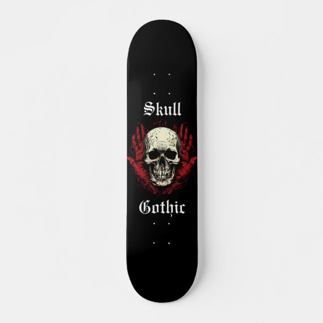 Skateboard Calavera gótica (Anverso )