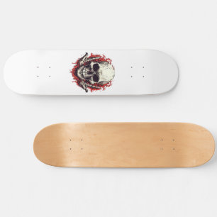 Skateboard Calavera gótica vintage