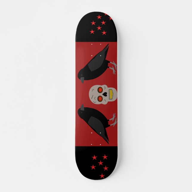 Skateboard Calavera gótica y guardián recorren Halloween (Anverso )