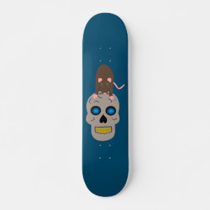 Skateboard Calavera gótica y Rat Halloween