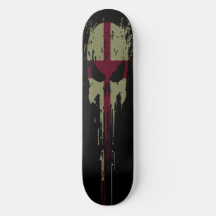 Skateboard Calavera grunge de Inglaterra