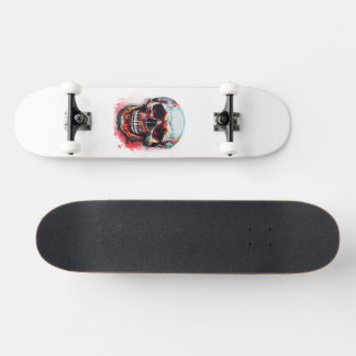 Skateboard Calavera Ilustrada