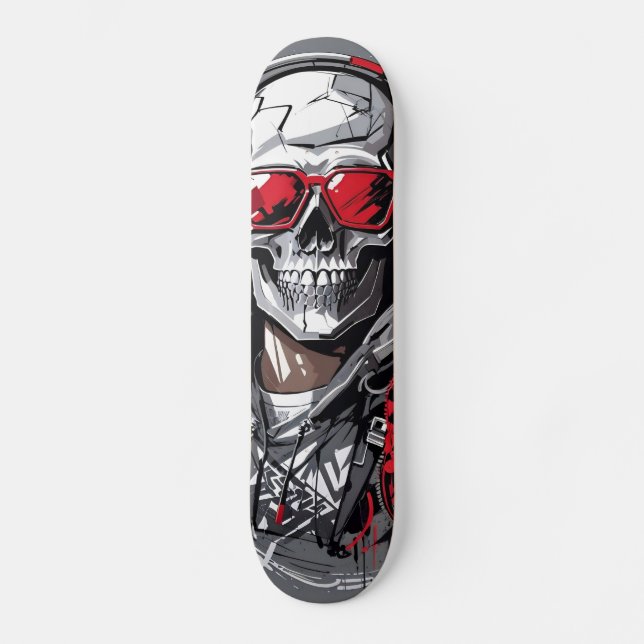Skateboard Calavera Retro (Anverso)