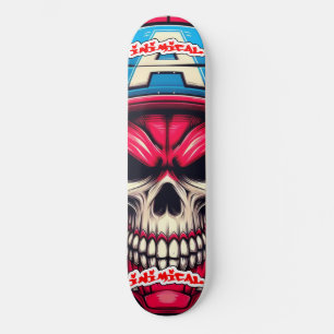 Skateboard Calavera roja hostil