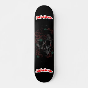 Skateboard Calavera Rosa hostil