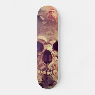 Skateboard Calavera y flores