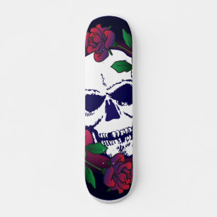 Skateboard Calavera y Rosas
