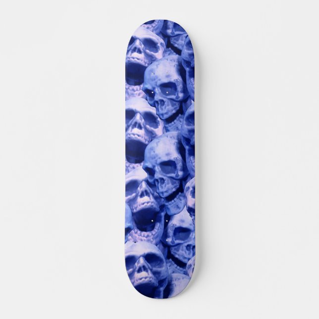 Skateboard Calaveras azules oscuras (Anverso )