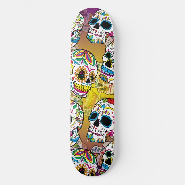 Skateboard Calaveras de azúcar (Anverso)