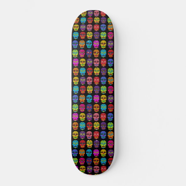 Skateboard Calaveras de azúcar (Anverso)