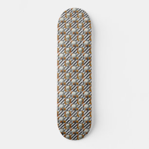 Skateboard Calaveras de cobre floral gótico