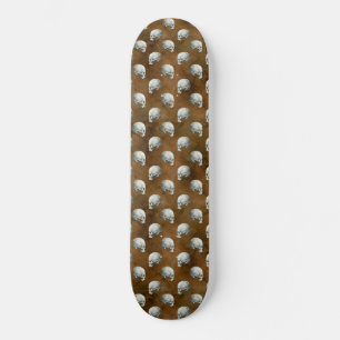 Skateboard Calaveras Góticas en Cobre