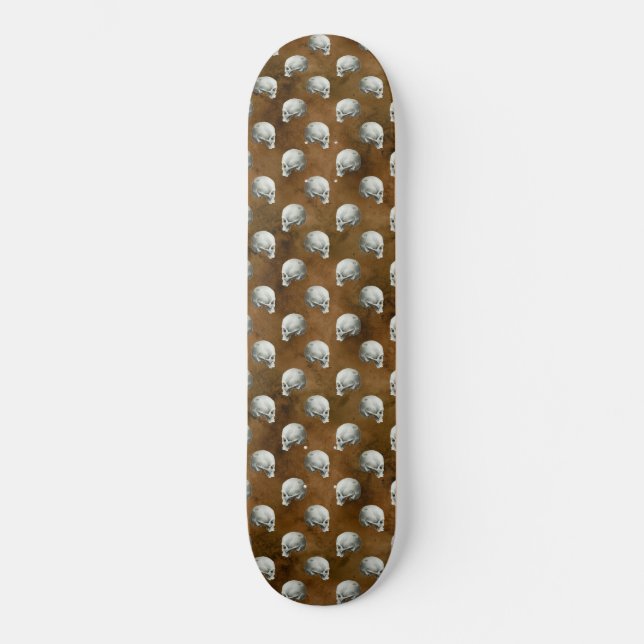 Skateboard Calaveras Góticas en Cobre (Anverso)